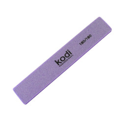 Пилка-баф для нігтів Kodi Professional 180/180 бузковий. прямокутний