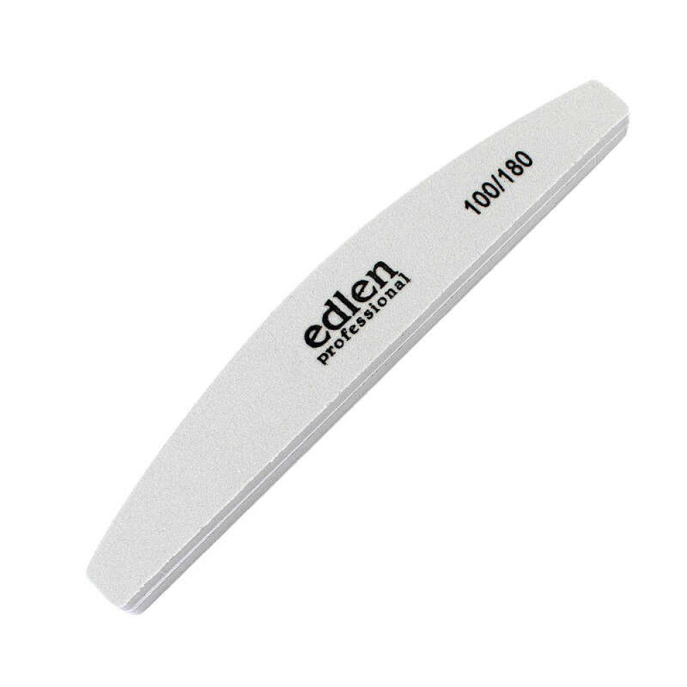 Пилка-баф шліфування для нігтів Edlen Professional 100/180 сіра. півмісяць