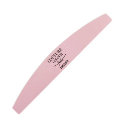 Пилка для нігтів Couture Colour 100/100 півкруг. колір біло-рожевий