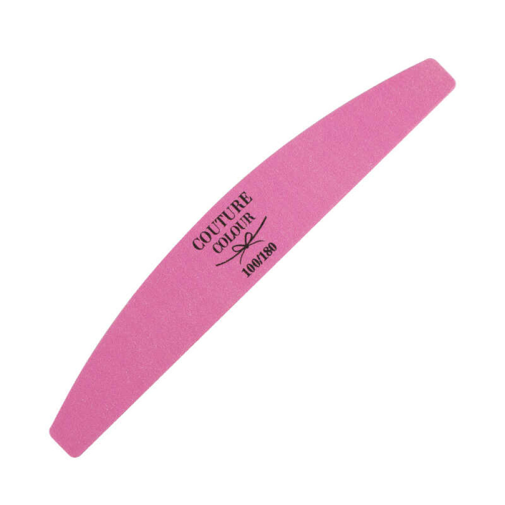 Пилка для нігтів Couture Colour 100/180 півкруг. колір біло-рожевий