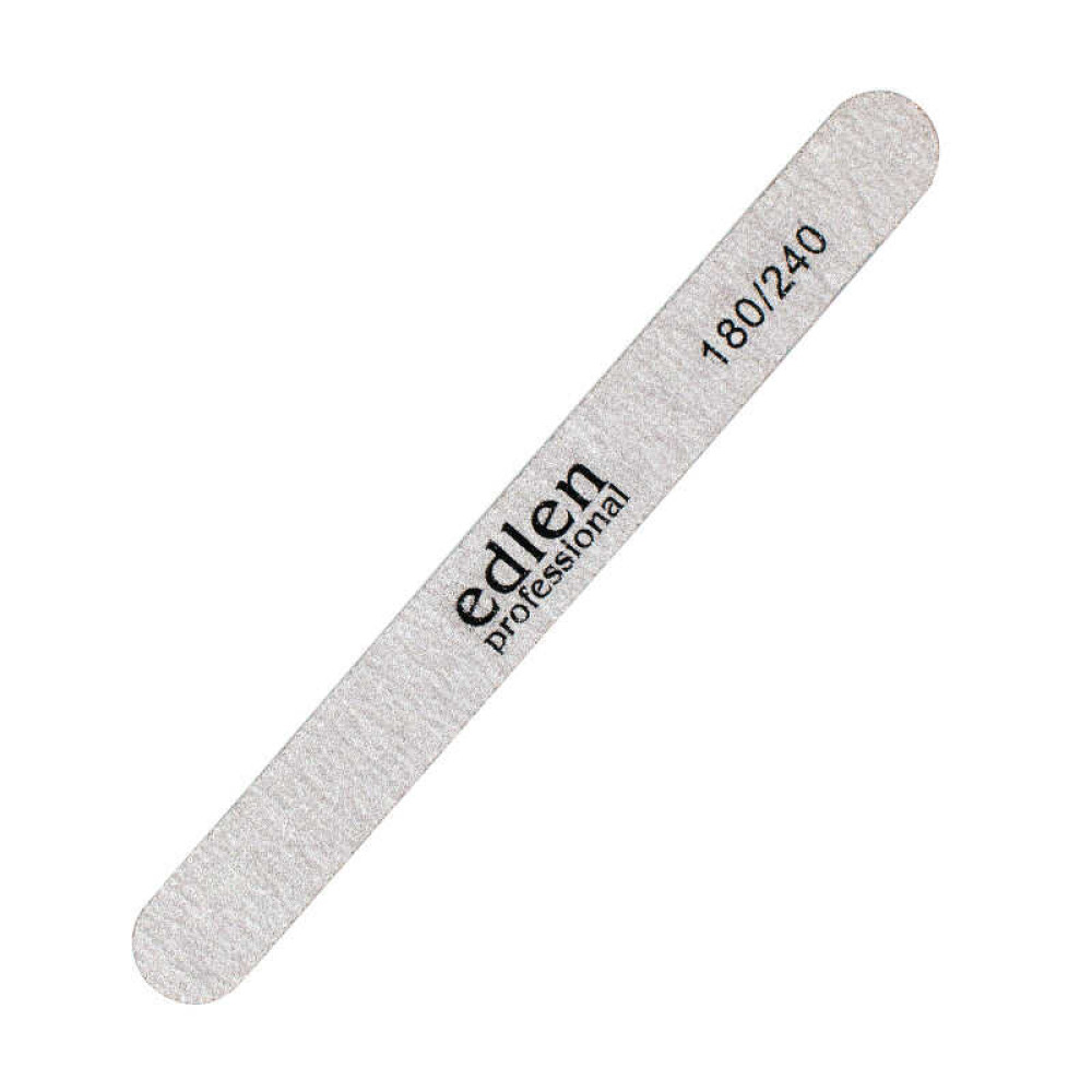 Пилка для ногтей Edlen Professional 180/240 Grey, прямая узкая