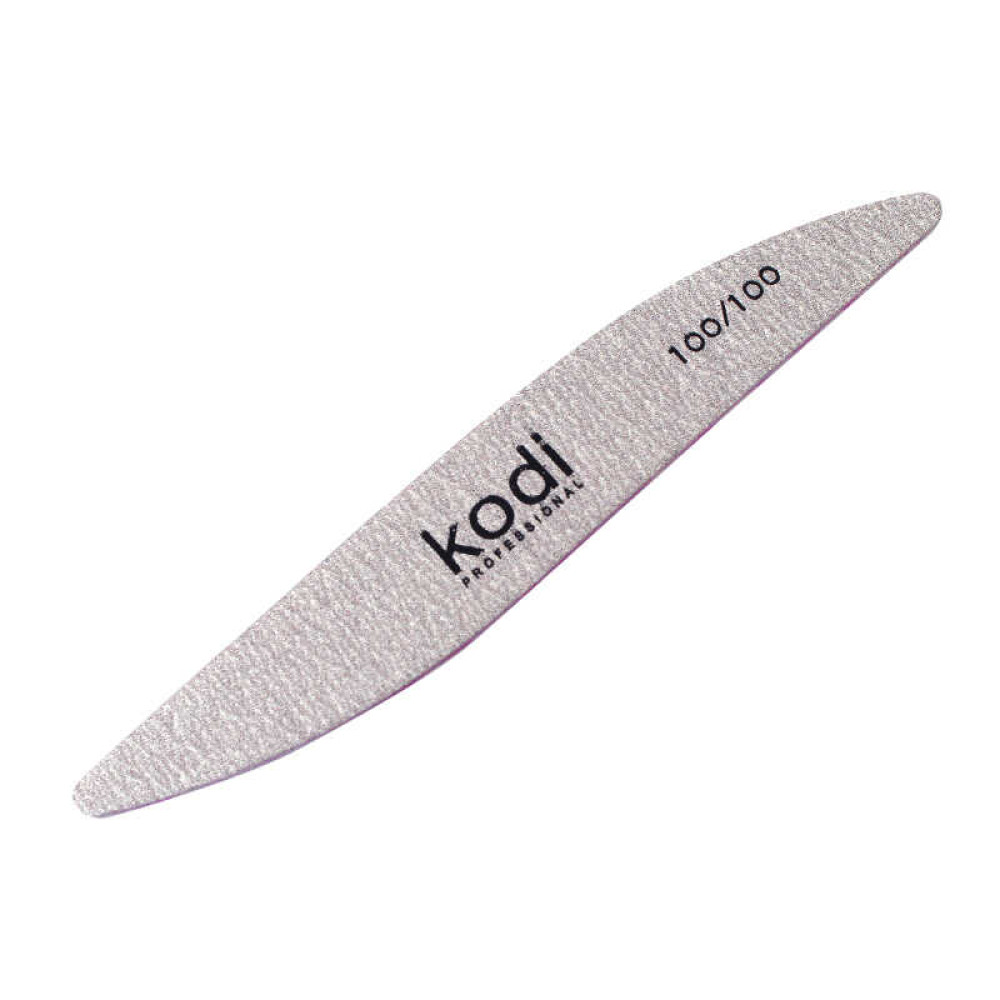 Пилка для нігтів Kodi Professional 100/100 бумеранг, колір сірий