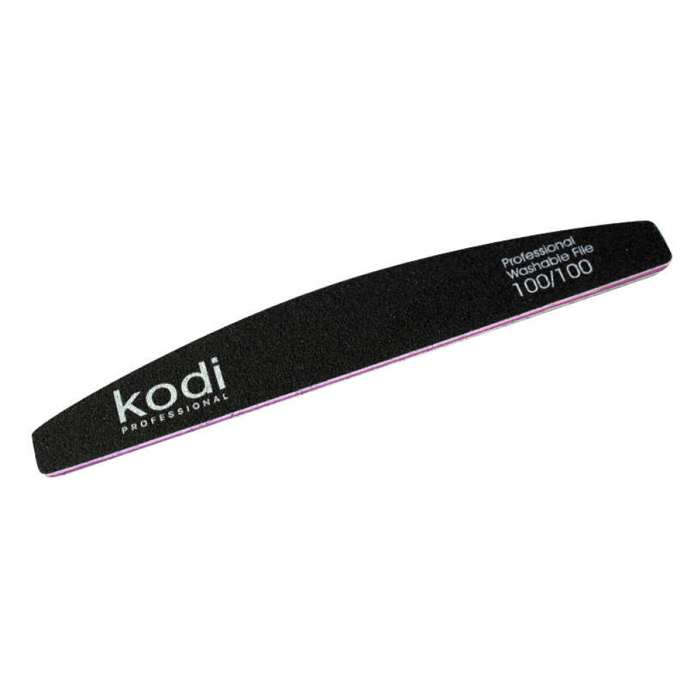 Пилка для нігтів Kodi Professional 100/100 півмісяць 34. колір чорний