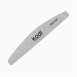 Пилка для ногтей Kodi Professional 100/100 полумесяц, цвет серый