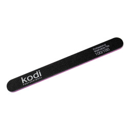 Пилка для ногтей Kodi Professional 100/100 прямая 45, цвет черный
