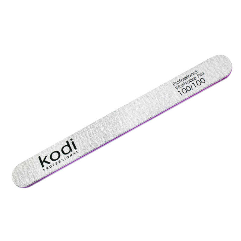 Пилка для нігтів Kodi Professional 100/100 пряма 100. колір сірий