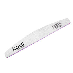 Пилка для нігтів Kodi Professional 100/150 півмісяць 96. колір сірий