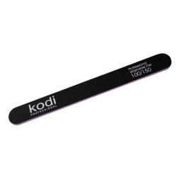 Пилка для ногтей Kodi Professional 100/150 прямая 52. цвет черный