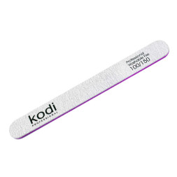 Пилка для ногтей Kodi Professional 100/150 прямая 107, цвет серый