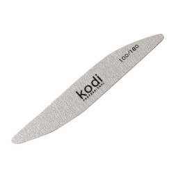 Пилка для нігтів Kodi Professional 100/180 бумеранг, колір сірий