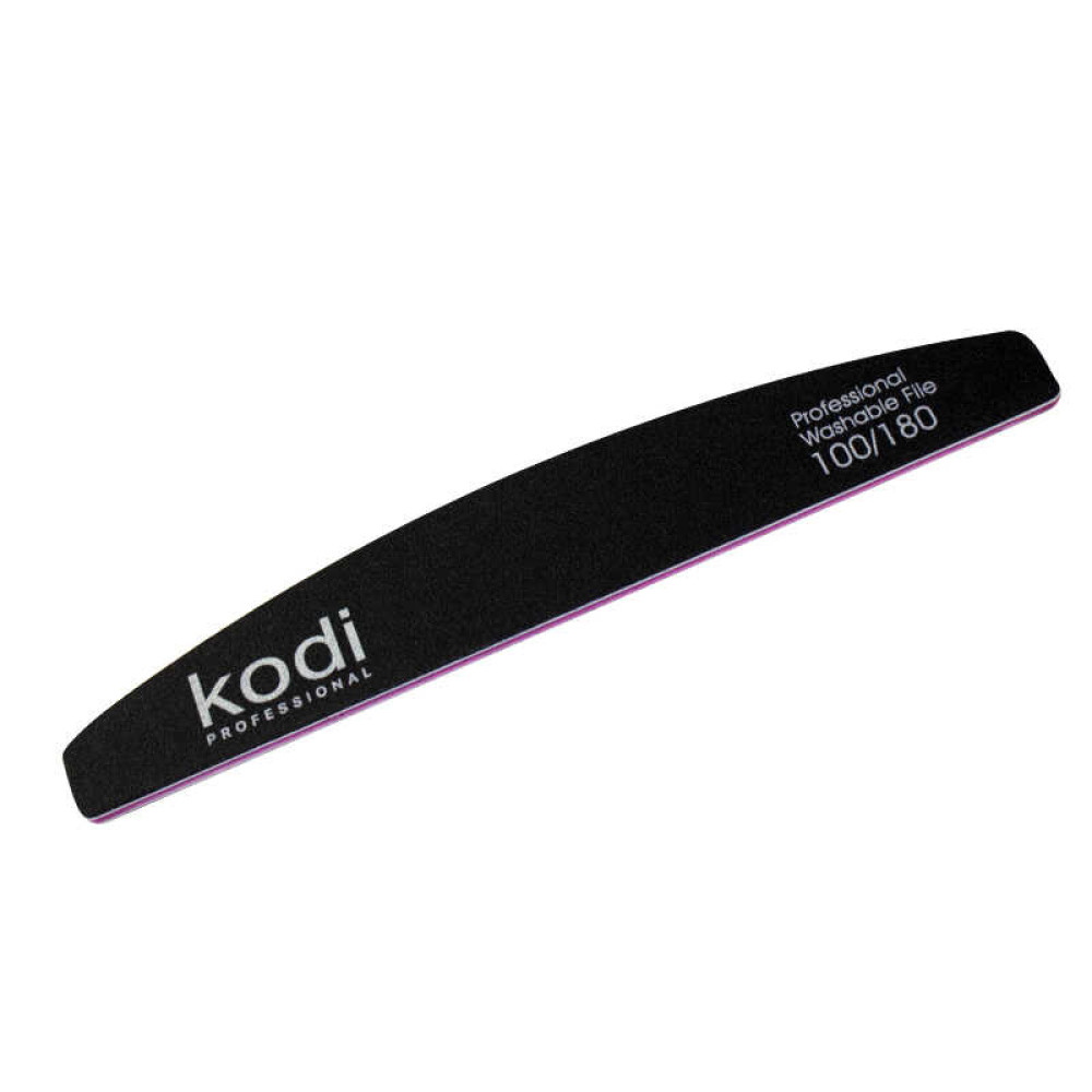 Пилка для ногтей Kodi Professional 100/180 полумесяц 39. цвет черный