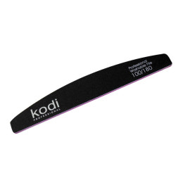 Пилка для нігтів Kodi Professional 100/180 півмісяць 39. колір чорний
