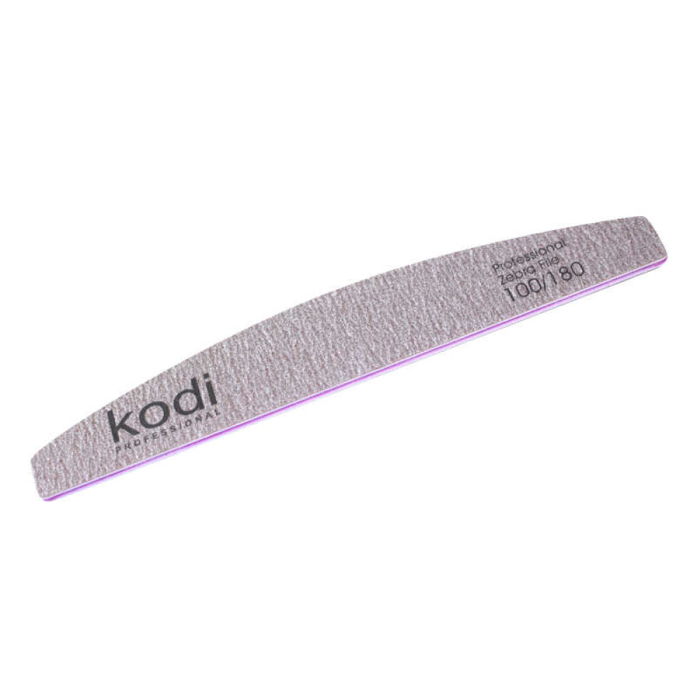 Пилка для ногтей Kodi Professional 100/180 полумесяц 72. цвет коричневый