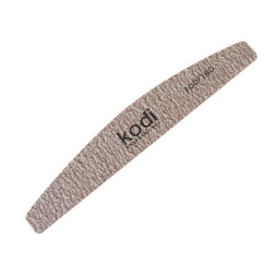 Пилка для ногтей Kodi Professional 100/180 полумесяц, цвет темно-серый