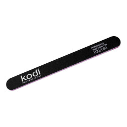 Пилка для нігтів Kodi Professional 100/180 пряма 50. колір чорний