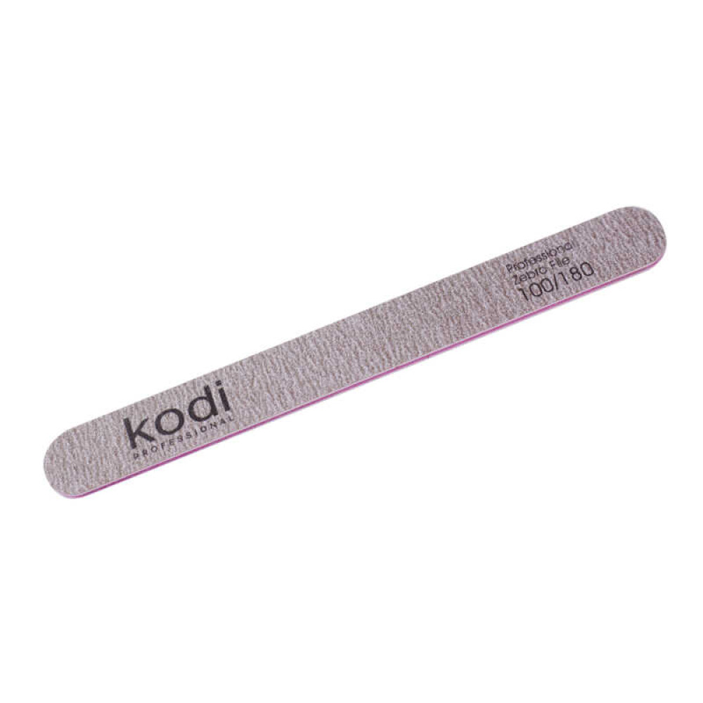 Пилка для нігтів Kodi Professional 100/180 пряма 83. колір коричневий