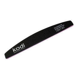 Пилка для нігтів Kodi Professional 120/120 півмісяць 35. колір чорний