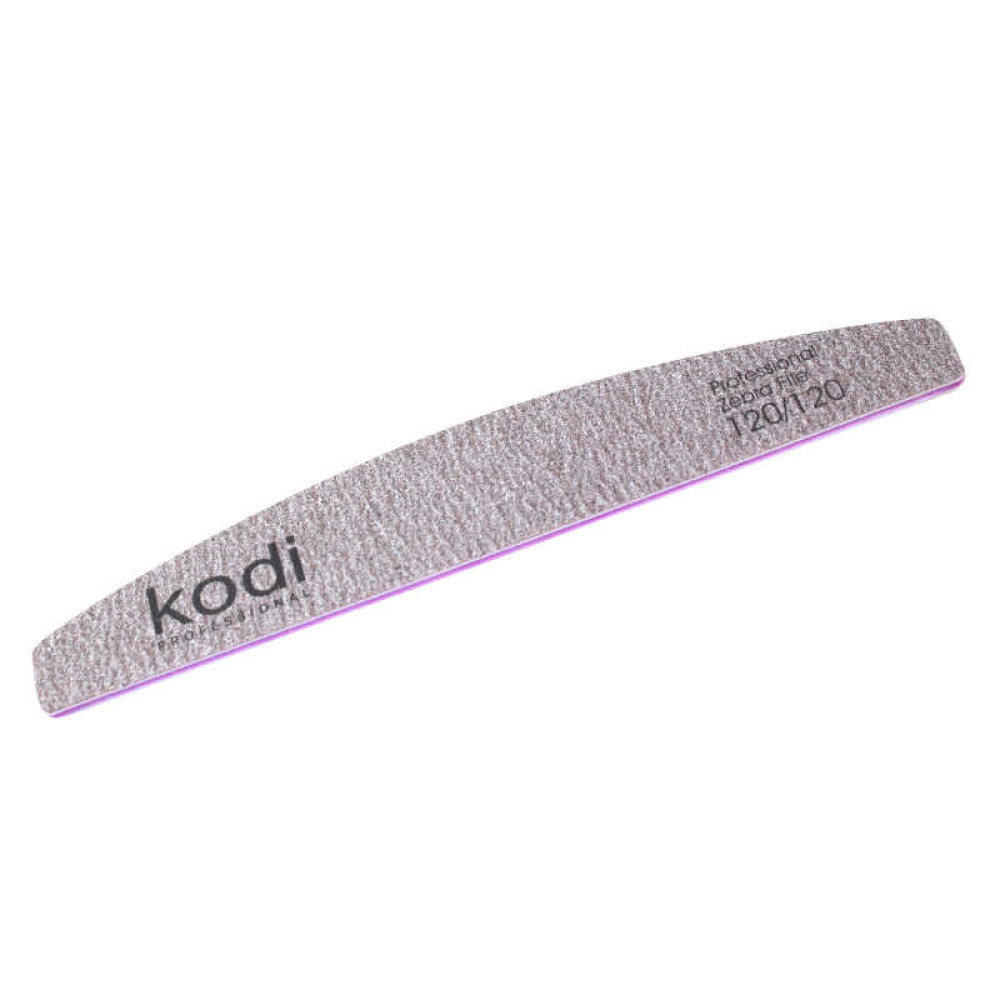 Пилка для нігтів Kodi Professional 120/120 півмісяць 68. колір коричневий