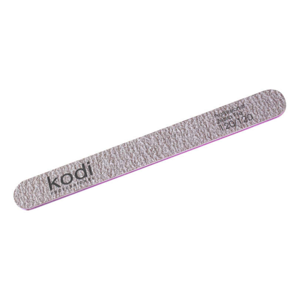 Пилка для нігтів Kodi Professional 120/120 пряма, колір коричневий