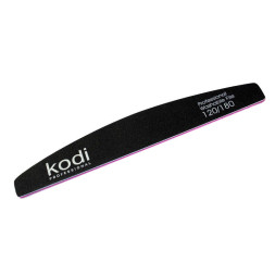 Пилка для нігтів Kodi Professional 120/180 півмісяць 42. колір чорний