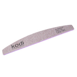 Пилка для нігтів Kodi Professional 120/180 півмісяць 75. колір коричневий