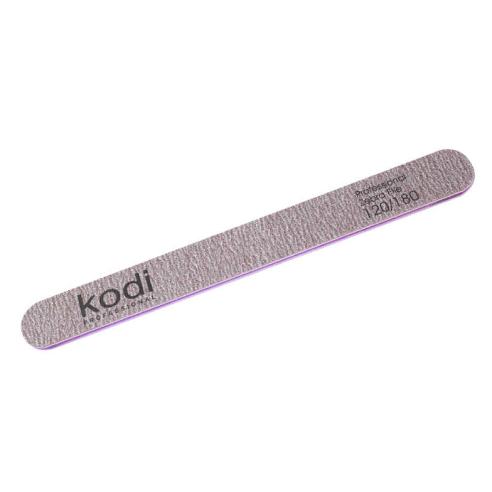 Пилка для нігтів Kodi Professional 120/180 пряма 86. колір коричневий