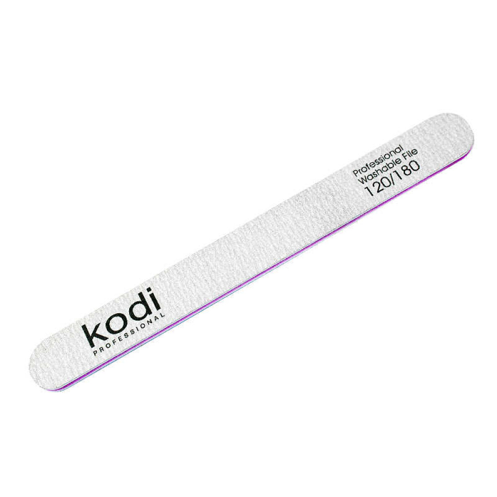 Пилка для нігтів Kodi Professional 120/180 пряма 108. колір сірий