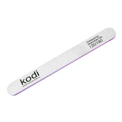 Пилка для нігтів Kodi Professional 120/180 пряма 108. колір сірий