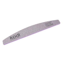 Пилка для нігтів Kodi Professional 120/240 півмісяць 76. колір коричневий