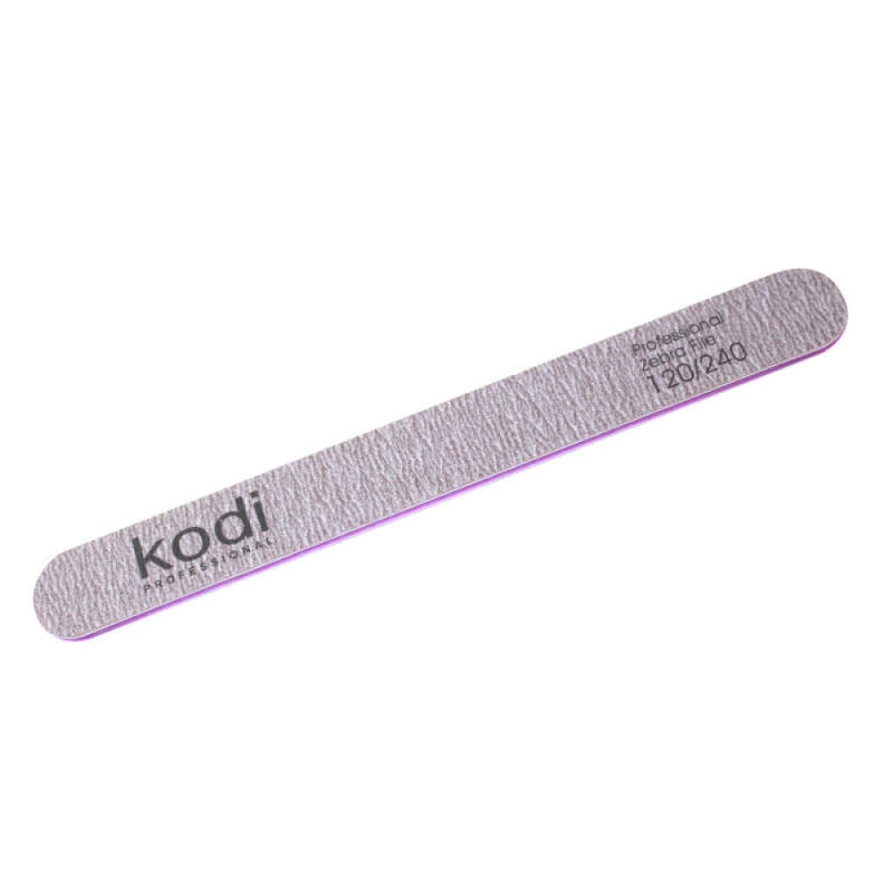 Пилка для ногтей Kodi Professional 120/240 прямая 87. цвет коричневый