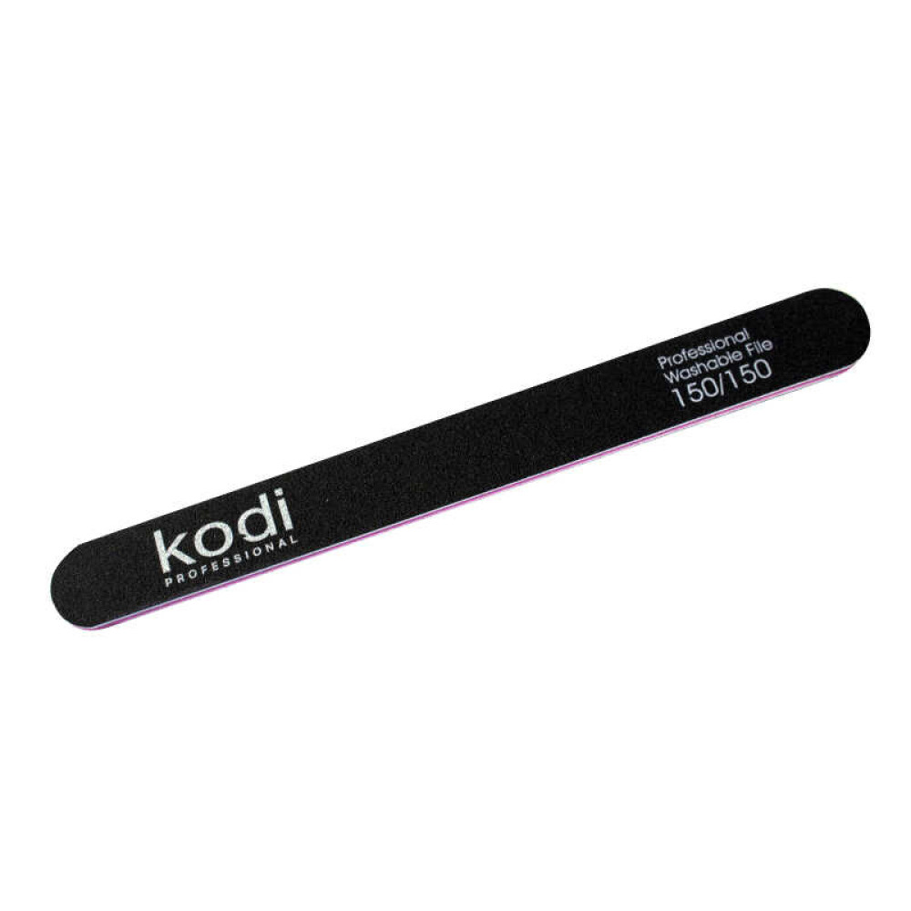 Пилка для нігтів Kodi Professional 150/150 пряма 47. колір чорний
