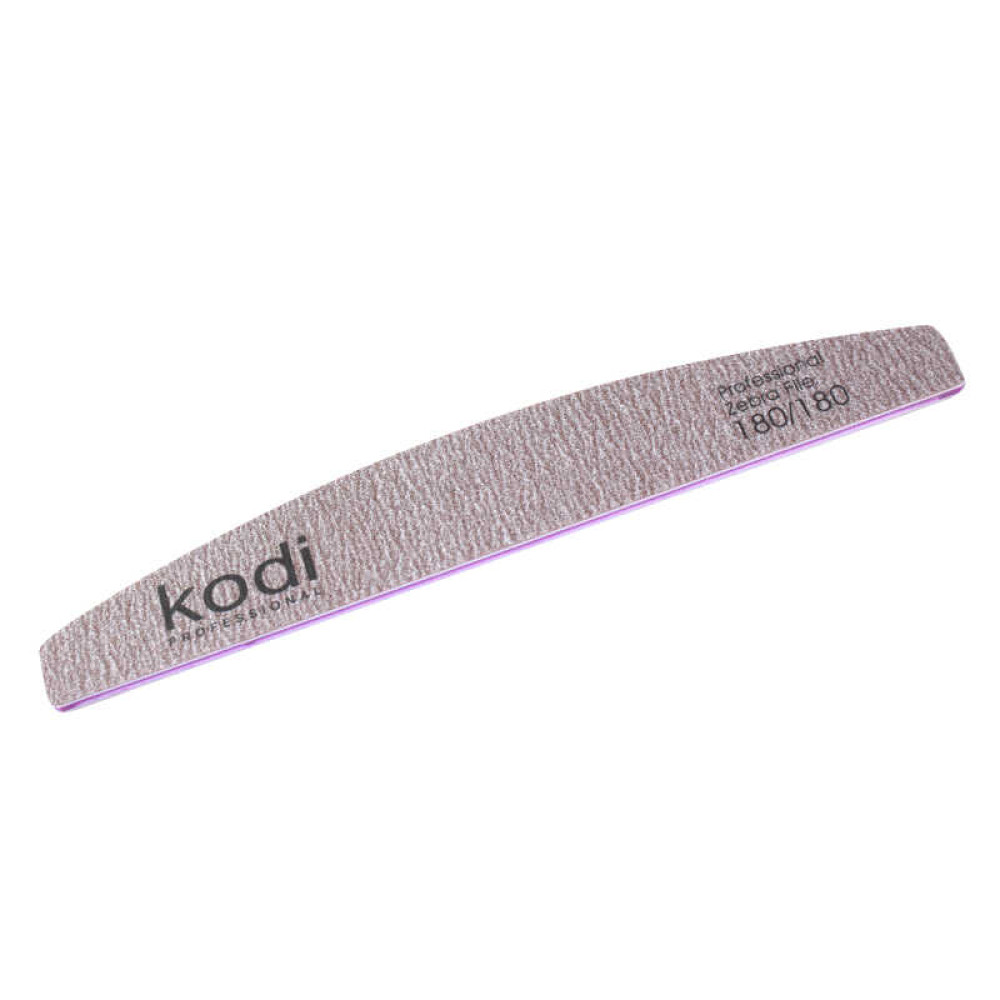 Пилка для нігтів Kodi Professional 180/180 півмісяць 70. колір коричневий