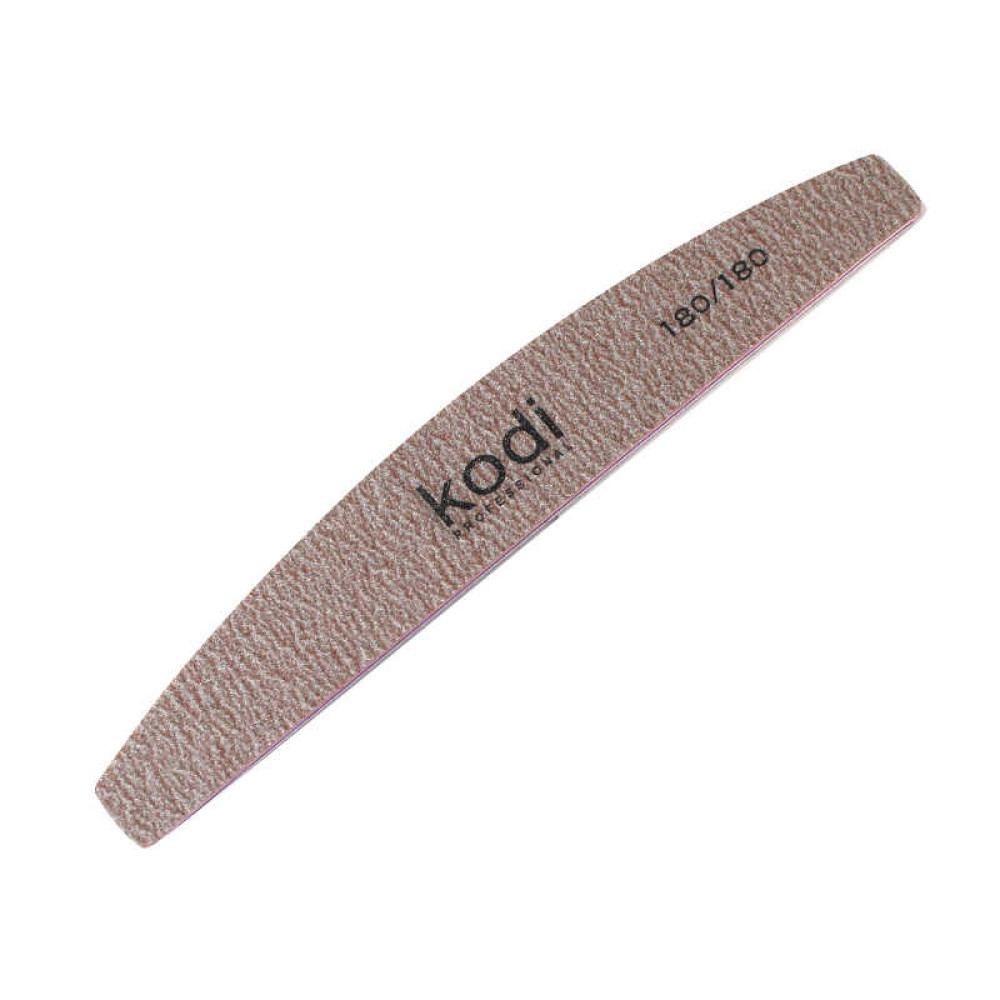 Пилка для нігтів Kodi Professional 180/180 півмісяць. колір темно-сірий