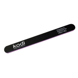 Пилка для нігтів Kodi Professional 180/180 пряма. колір чорний