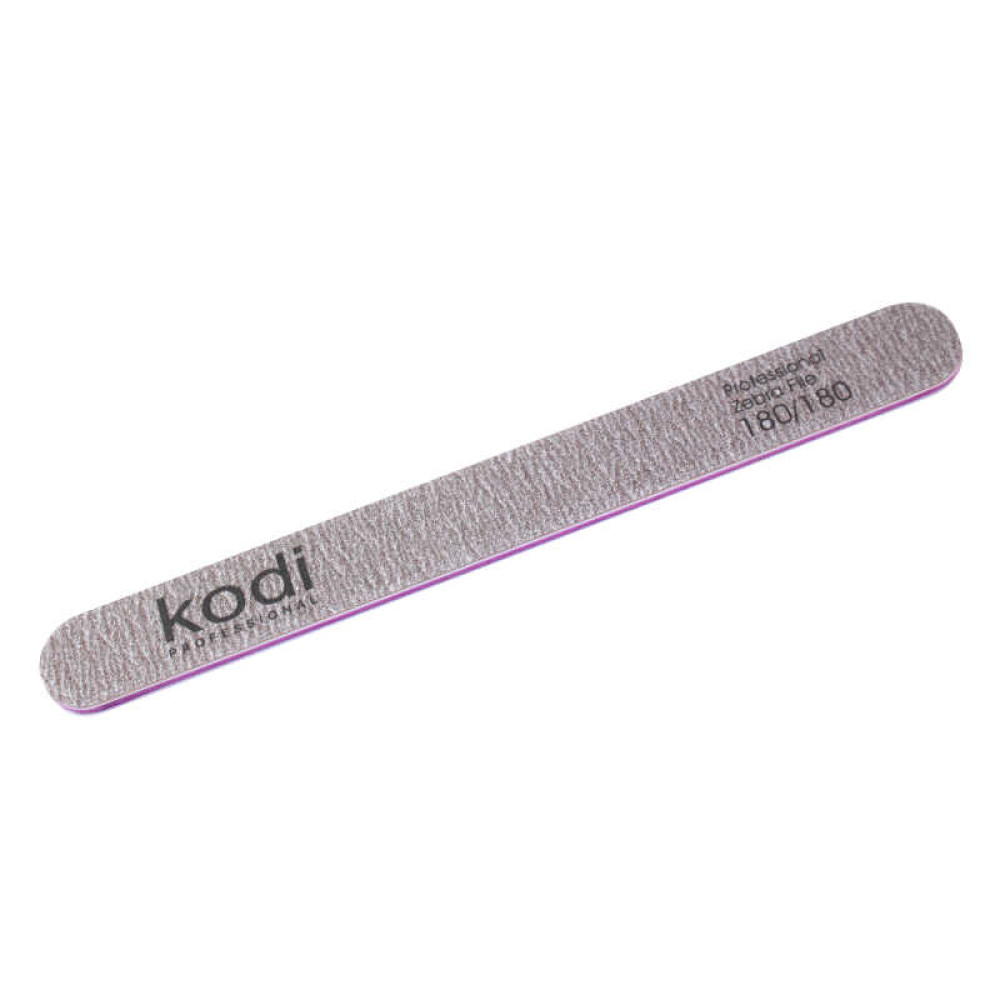 Пилка для нігтів Kodi Professional 180/180 пряма 81. колір коричневий
