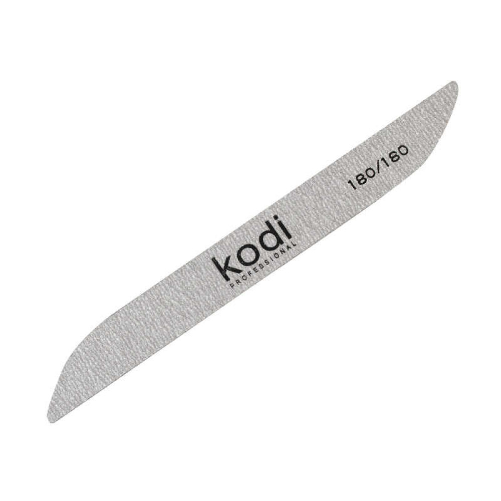 Пилка для ногтей Kodi Professional 180/180 узкая бумеранг. цвет серый