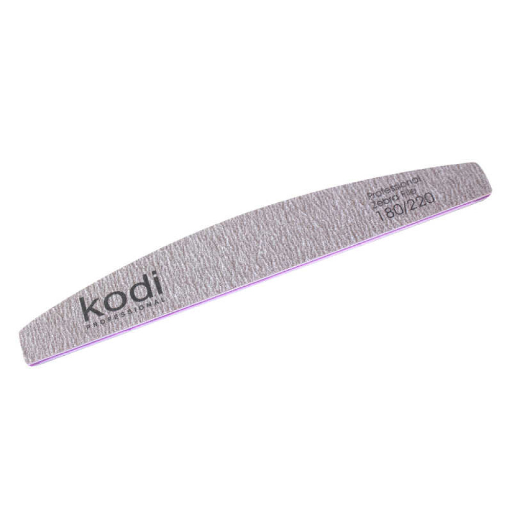 Пилка для ногтей Kodi Professional 180/220 полумесяц 73. цвет коричневый