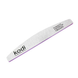 Пилка для нігтів Kodi Professional 180/220 півмісяць 95. колір сірий