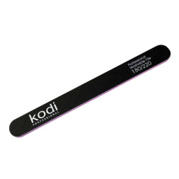 Пилка для нігтів Kodi Professional 180/220 пряма 51. колір чорний
