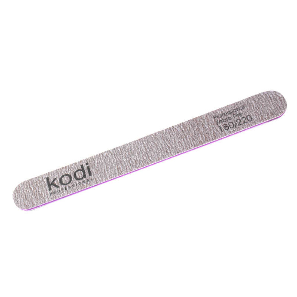 Пилка для ногтей Kodi Professional 180/220 прямая 84. цвет коричневый