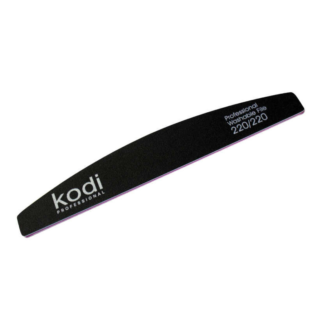 Пилка для ногтей Kodi Professional 220/220 полумесяц. цвет черный