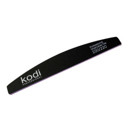 Пилка для ногтей Kodi Professional 220/220 полумесяц, цвет черный