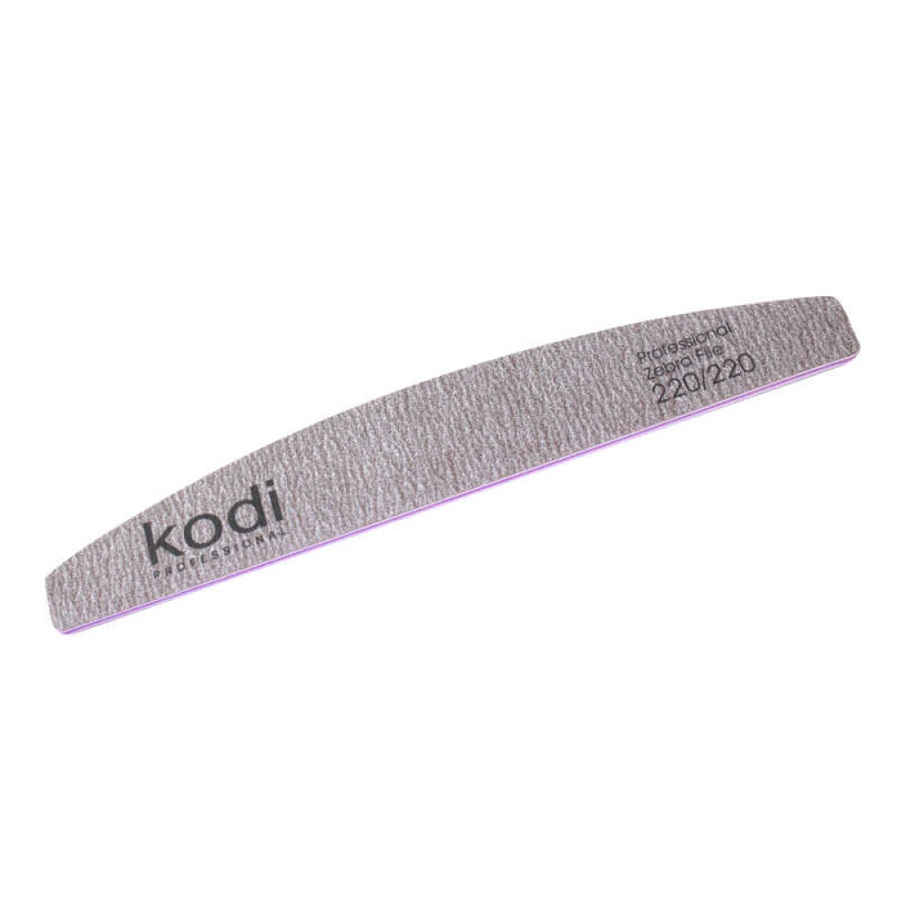 Пилка для нігтів Kodi Professional 220/220 півмісяць. колір коричневий