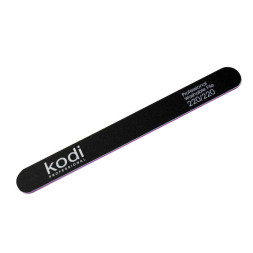Пилка для нігтів Kodi Professional 220/220 пряма 49. колір чорний