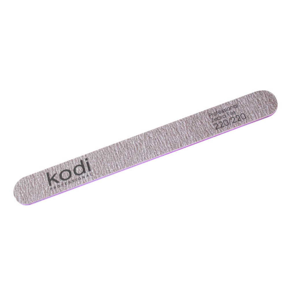Пилка для нігтів Kodi Professional 220/220 пряма 82. колір коричневий