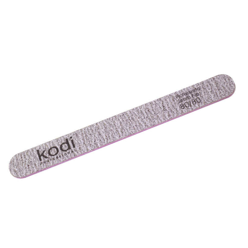 Пилка для нігтів Kodi Professional 80/80 пряма. колір коричневий