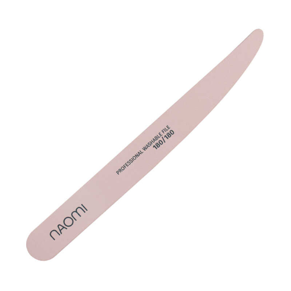 Пилка для ногтей Naomi 180/180 нож. цвет розовый