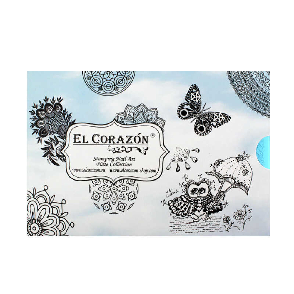 Пластина для стемпінга EL Corazon The Best plates-29 Новий Рік, 14,5х9,5 см