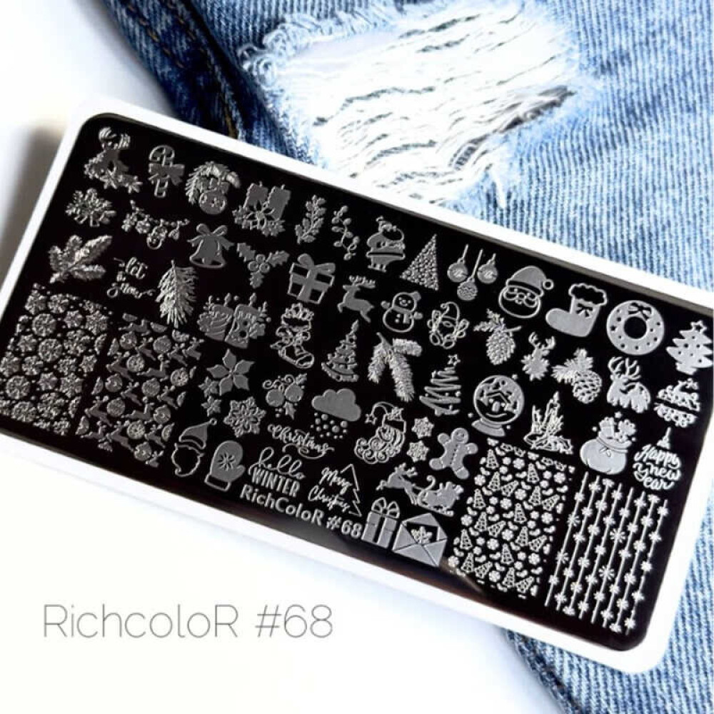 Пластина для стемпинга RichColoR 068 Новогоднее настроение