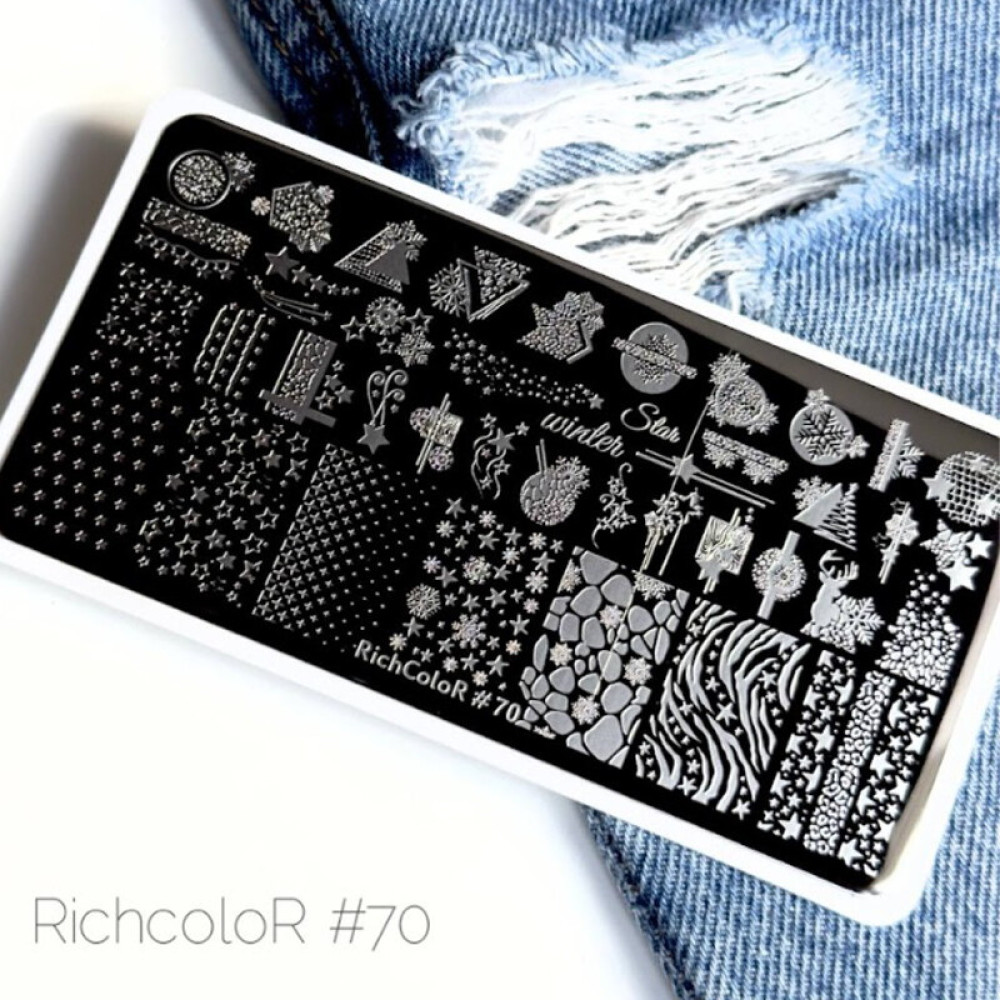 Пластина для стемпинга RichColoR 070 Н Зимние узоры